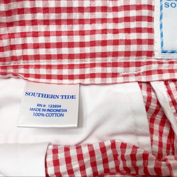 Southern Tide “The Skipjack” Flat Front Seersucker Shorts - Size 32 - Picture 4 of 8